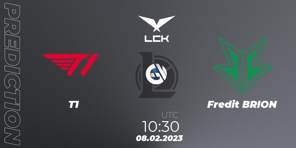 Prognoza T1 - Fredit BRION. 08.02.2023 at 11:20, LoL, LCK Spring 2023 - Group Stage