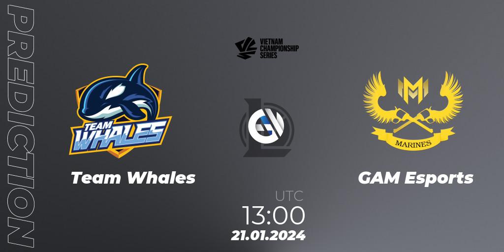 Prognoza Team Whales - GAM Esports. 21.01.2024 at 12:00, LoL, VCS Dawn 2024 - Group Stage