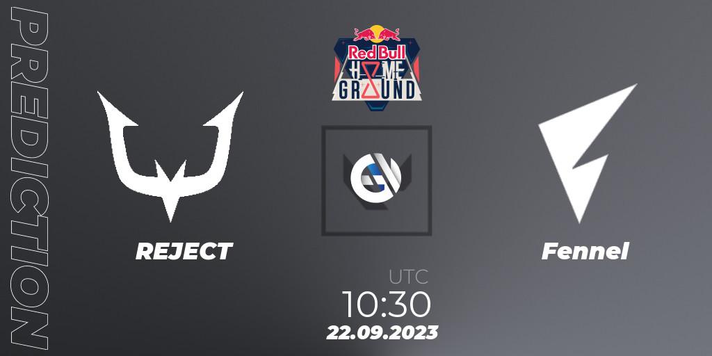 Prognoza REJECT - Fennel. 22.09.23, VALORANT, Red Bull Home Ground #4 - Japanese Qualifier