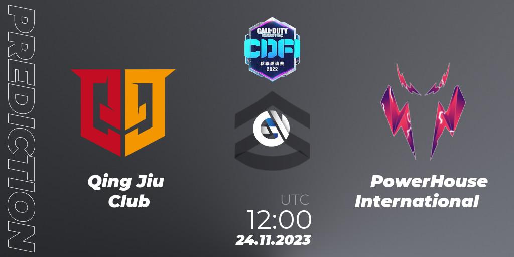Prognoza Qing Jiu Club - PowerHouse International. 24.11.2023 at 12:40, Call of Duty, CODM Fall Invitational 2023