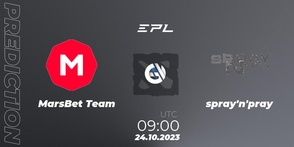 Prognoza MarsBet Team - spray'n'pray. 24.10.2023 at 18:00, Dota 2, European Pro League Season 13