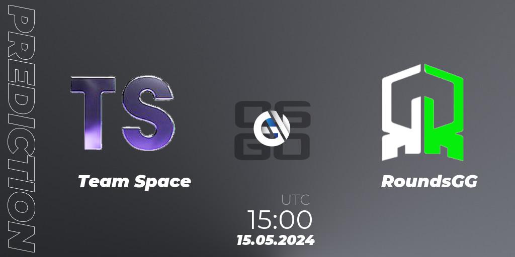 Prognoza Team Space - RoundsGG. 15.05.2024 at 15:00, Counter-Strike (CS2), CCT Season 2 Europe Series 4 Closed Qualifier