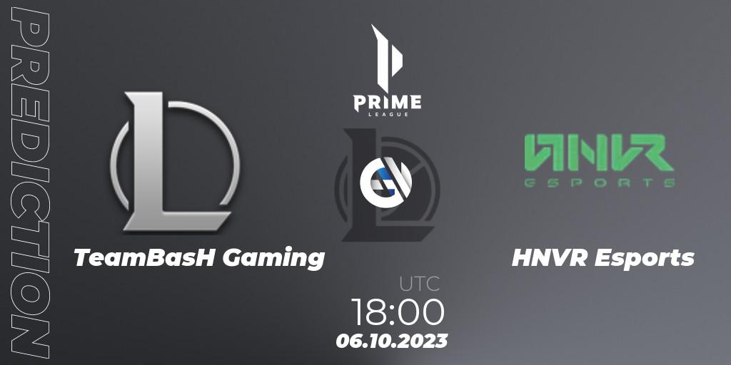 Prognoza TeamBasH Gaming - HNVR Esports. 06.10.2023 at 18:00, LoL, Prime League Pokal 2023