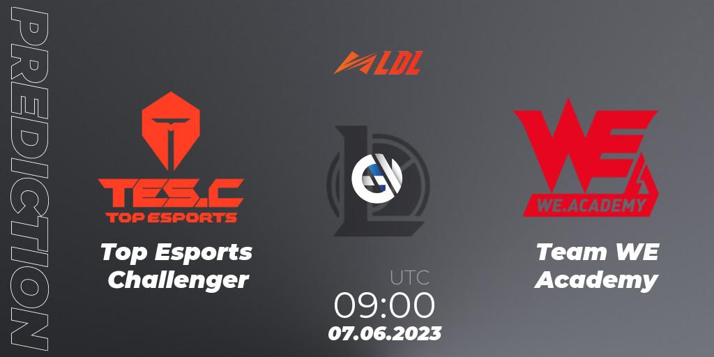 Prognoza Top Esports Challenger - Team WE Academy. 07.06.2023 at 09:00, LoL, LDL 2023 - Regular Season - Stage 2 Playoffs
