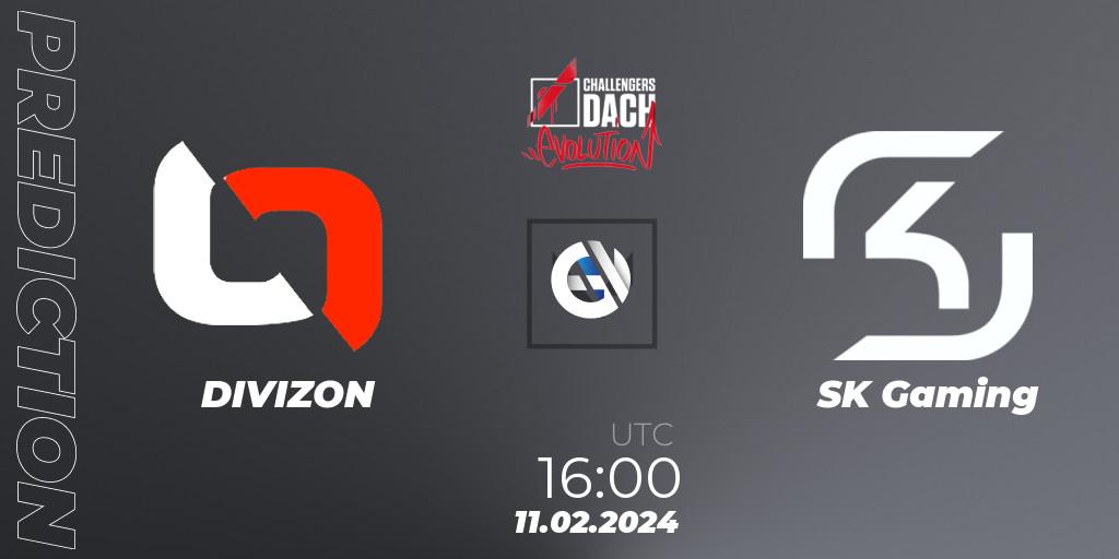 Prognoza DIVIZON - SK Gaming. 11.02.2024 at 15:00, VALORANT, VALORANT Challengers 2024 DACH: Evolution Split 1