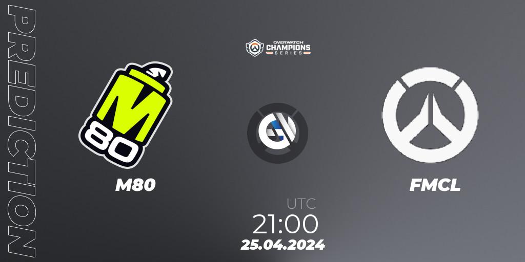 Prognoza M80 - FMCL. 25.04.2024 at 21:00, Overwatch, Overwatch Champions Series 2024 - North America Stage 2 Main Event