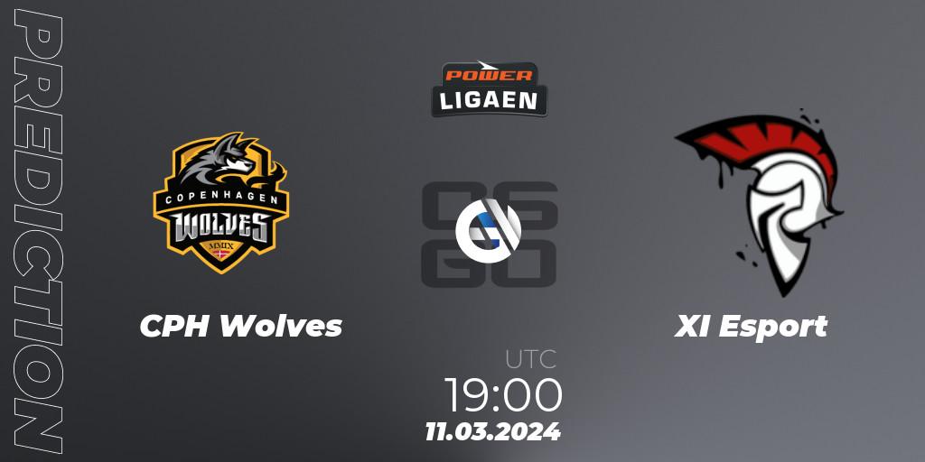Prognoza CPH Wolves - XI Esport. 11.03.2024 at 19:00, Counter-Strike (CS2), Dust2.dk Ligaen Season 25