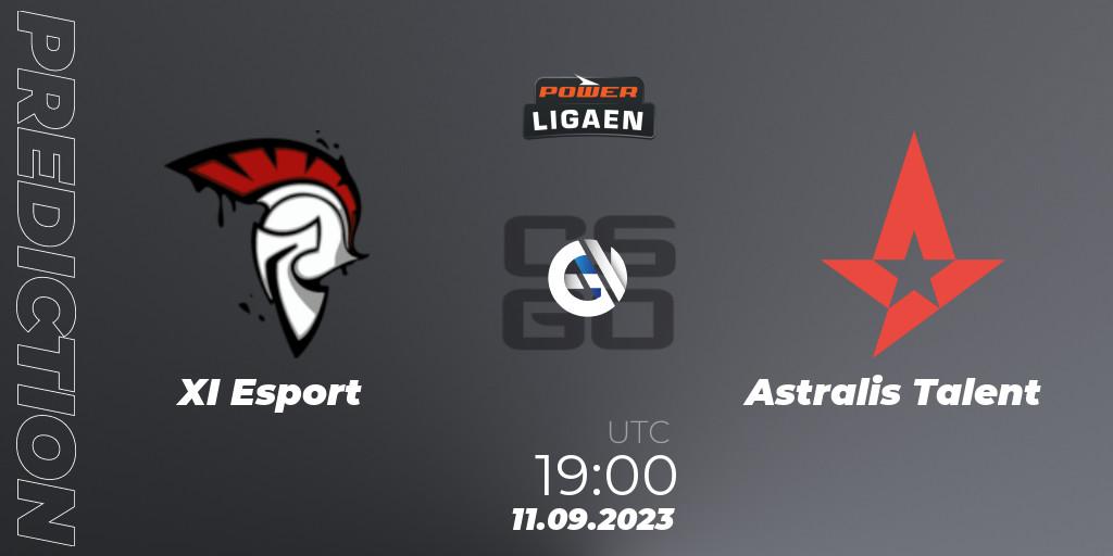 Prognoza XI Esport - Astralis Talent. 11.09.2023 at 19:00, Counter-Strike (CS2), POWER Ligaen Season 24 Finals