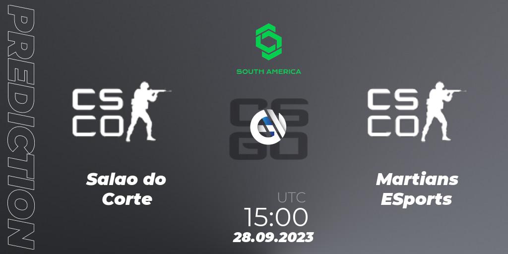 Prognoza Salao do Corte - Martians ESports. 28.09.2023 at 15:00, Counter-Strike (CS2), CCT South America Series #12: Closed Qualifier