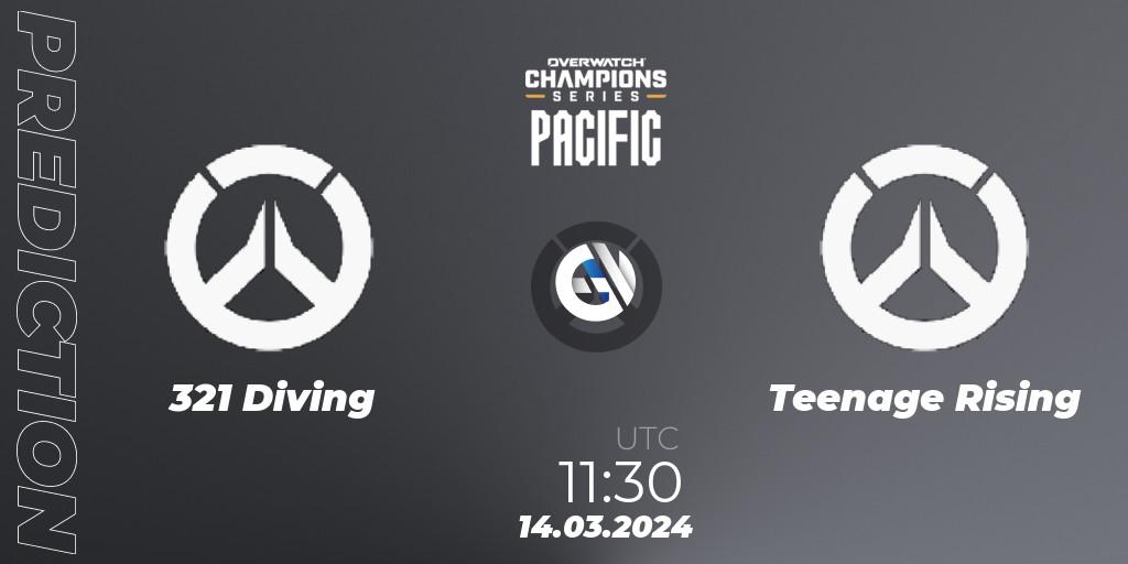 Prognoza 321 Diving - Teenage Rising. 14.03.2024 at 11:30, Overwatch, Overwatch Champions Series 2024 - Stage 1 Pacific