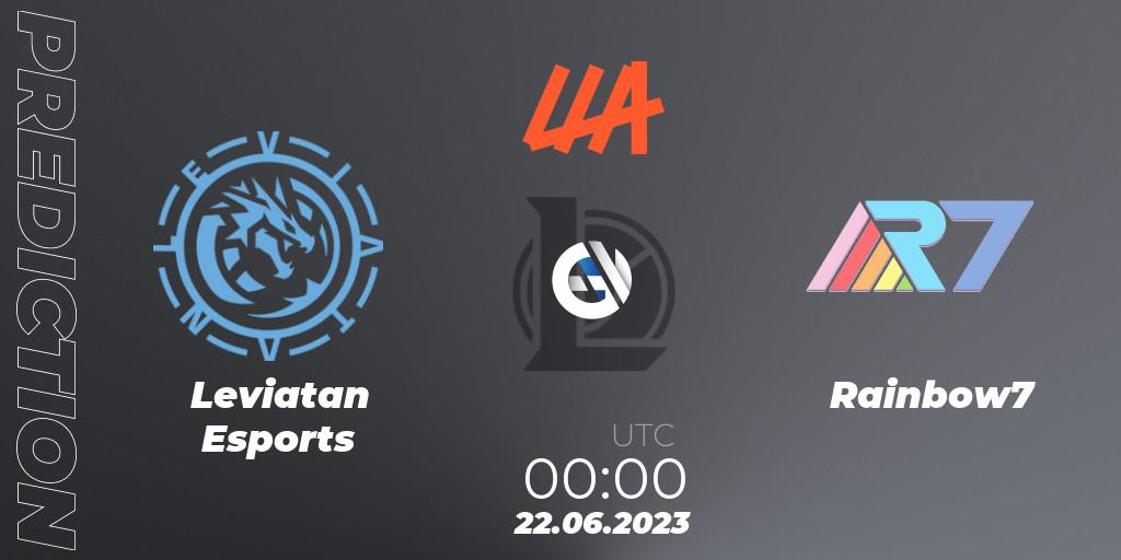 Prognoza Leviatan Esports - Rainbow7. 22.06.2023 at 00:00, LoL, LLA Closing 2023 - Group Stage