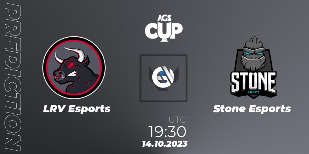 Prognoza LRV Esports - Stone Esports. 14.10.2023 at 19:30, VALORANT, Argentina Game Show Cup 2023