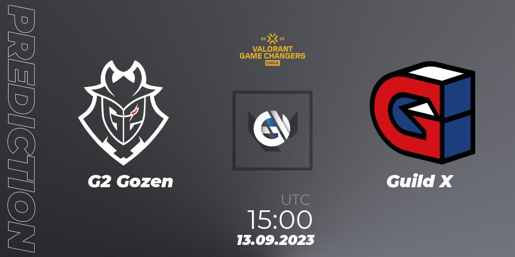 Prognoza G2 Gozen - Guild X. 13.09.2023 at 15:00, VALORANT, VCT 2023: Game Changers EMEA Stage 3 - Group Stage
