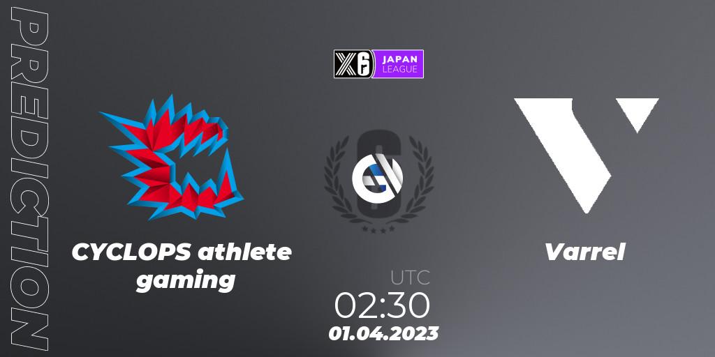 Prognoza CYCLOPS athlete gaming - Varrel. 01.04.2023 at 02:30, Rainbow Six, Japan League 2023 - Stage 1