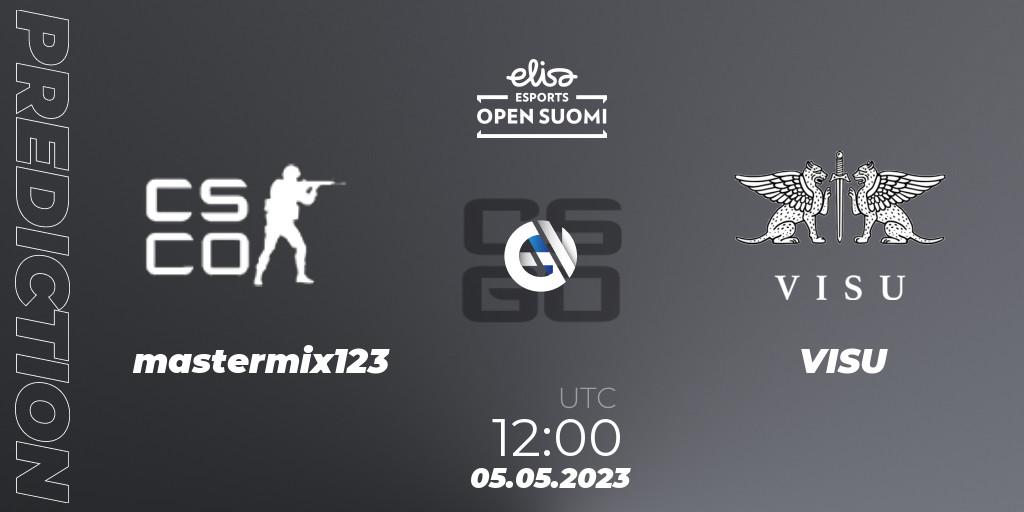 Prognoza mastermix123 - VISU. 05.05.2023 at 13:00, Counter-Strike (CS2), Elisa Open Suomi Season 5