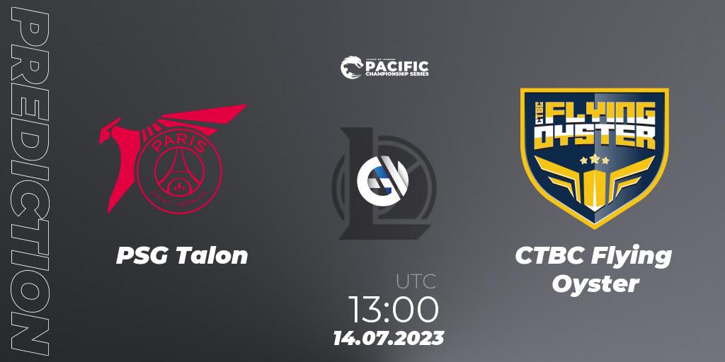 Prognoza PSG Talon - CTBC Flying Oyster. 14.07.2023 at 13:00, LoL, PACIFIC Championship series Group Stage