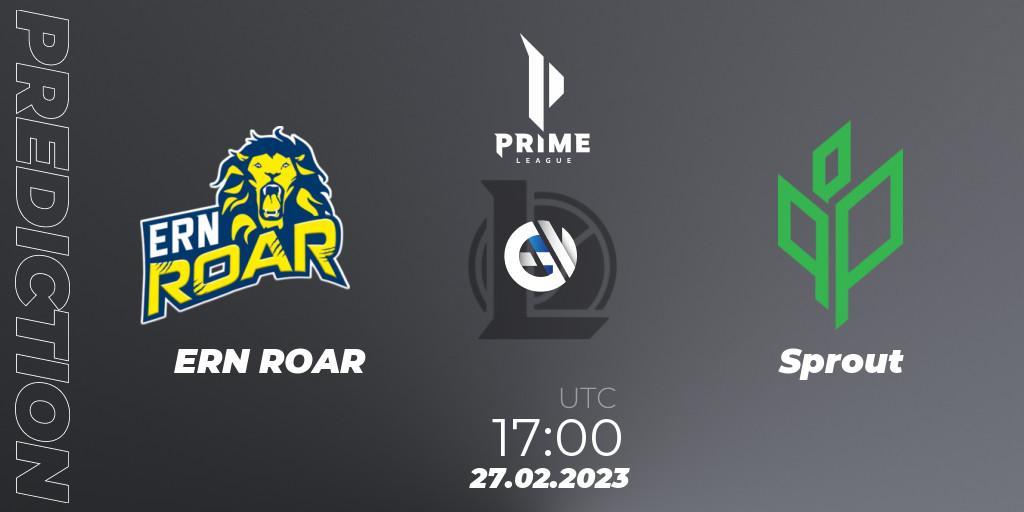 Prognoza ERN ROAR - Sprout. 27.02.2023 at 17:00, LoL, Prime League 2nd Division Spring 2023 - Group Stage