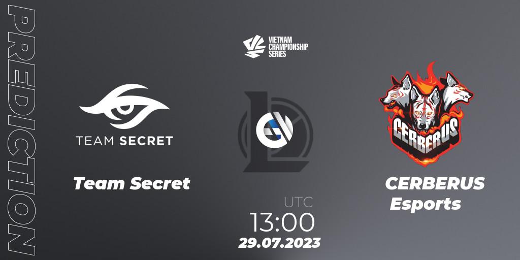 Prognoza Team Secret - CERBERUS Esports. 29.07.2023 at 13:00, LoL, VCS Dusk 2023