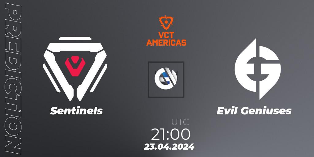Prognoza Sentinels - Evil Geniuses. 23.04.24, VALORANT, VALORANT Champions Tour 2024: Americas League - Stage 1 - Group Stage