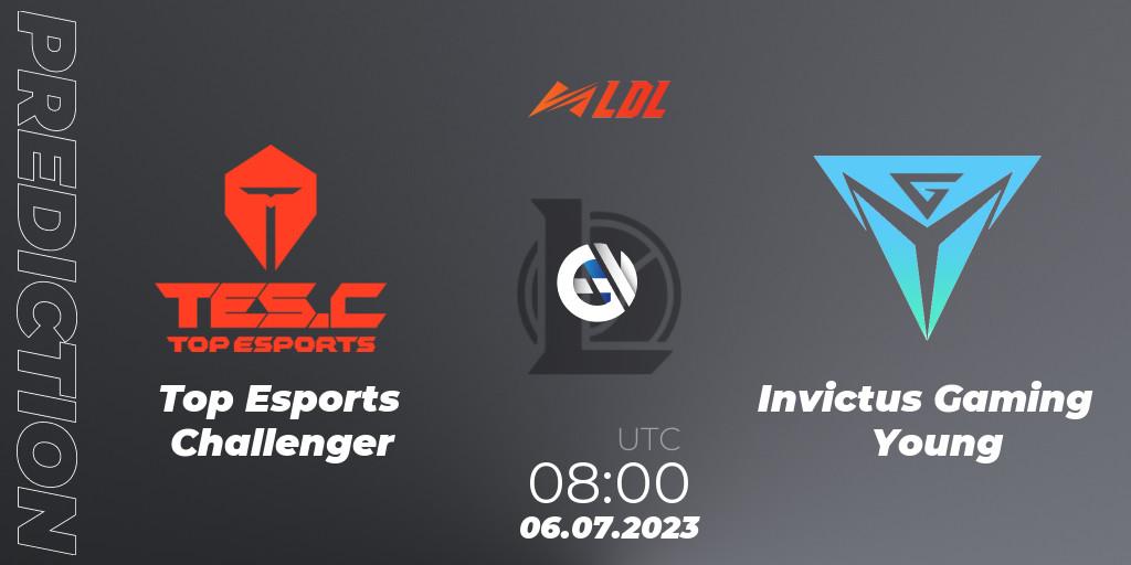 Prognoza Top Esports Challenger - Invictus Gaming Young. 06.07.2023 at 08:00, LoL, LDL 2023 - Regular Season - Stage 3