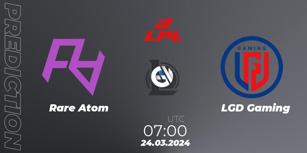 Prognoza Rare Atom - LGD Gaming. 24.03.2024 at 07:00, LoL, LPL Spring 2024 - Group Stage