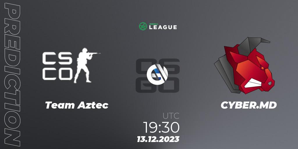 Prognoza Team Aztec - CYBER.MD. 13.12.2023 at 19:30, Counter-Strike (CS2), ESEA Season 47: Open Division - Europe
