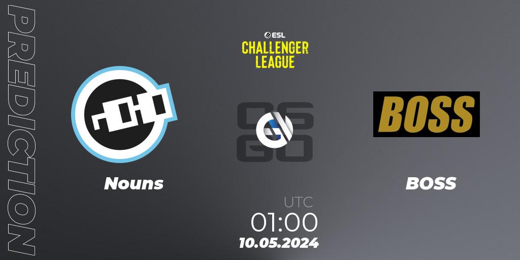 Prognoza Nouns - BOSS. 10.05.2024 at 01:00, Counter-Strike (CS2), ESL Challenger League Season 47: North America