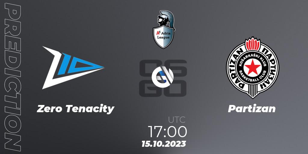 Prognoza Zero Tenacity - Partizan. 15.10.23, CS2 (CS:GO), A1 Adria League Season 12