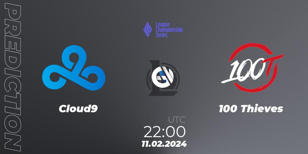 Prognoza Cloud9 - 100 Thieves. 11.02.24, LoL, LCS Spring 2024 - Group Stage