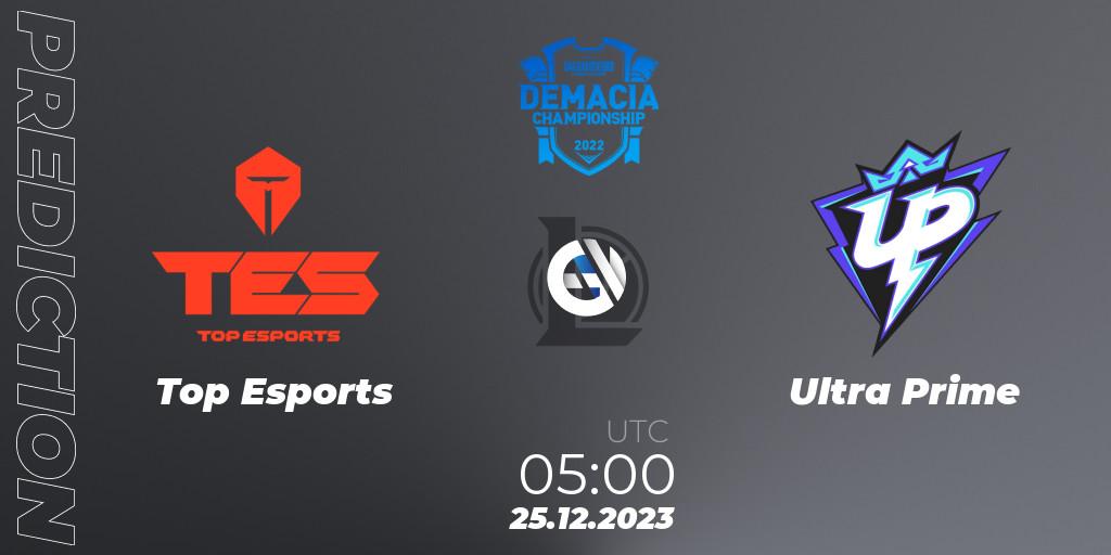 Prognoza Top Esports - Ultra Prime. 25.12.2023 at 08:00, LoL, Demacia Cup 2023 Group Stage