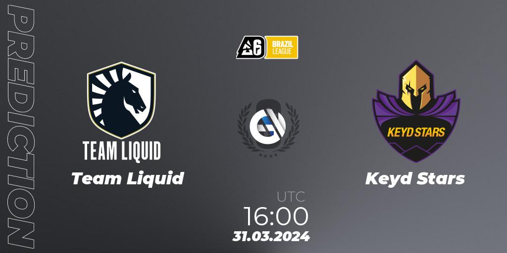 Prognoza Team Liquid - Keyd Stars. 31.03.24, Rainbow Six, Brazil League 2024 - Stage 1