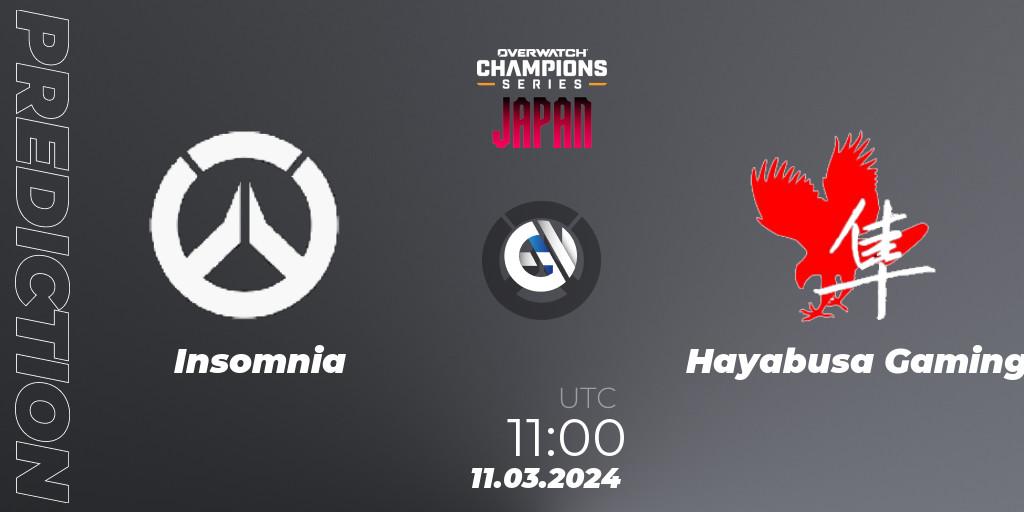 Prognoza Insomnia - Hayabusa Gaming. 11.03.2024 at 12:00, Overwatch, Overwatch Champions Series 2024 - Stage 1 Japan