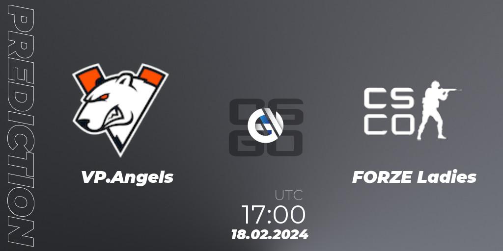 Prognoza VP.Angels - FORZE Ladies. 18.02.24, CS2 (CS:GO), ESL Impact League Season 5: European Division - Open Qualifier #2