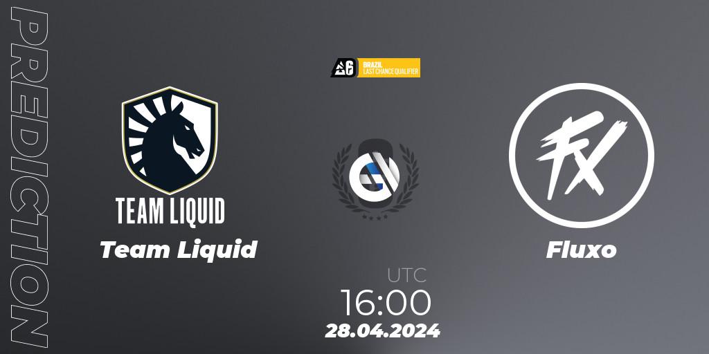 Prognoza Team Liquid - Fluxo. 28.04.2024 at 16:00, Rainbow Six, Brazil League 2024 - Stage 1: Last Chance Qualifier