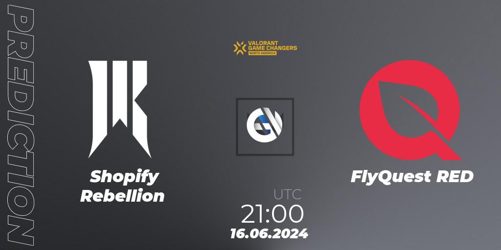 Prognoza Shopify Rebellion - FlyQuest RED. 16.06.2024 at 21:00, VALORANT, VCT 2024: Game Changers North America Series 2