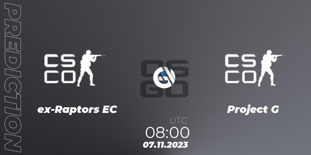 Prognoza ex-Raptors EC - Project G. 07.11.2023 at 08:00, Counter-Strike (CS2), European Pro League Season 12: Division 2