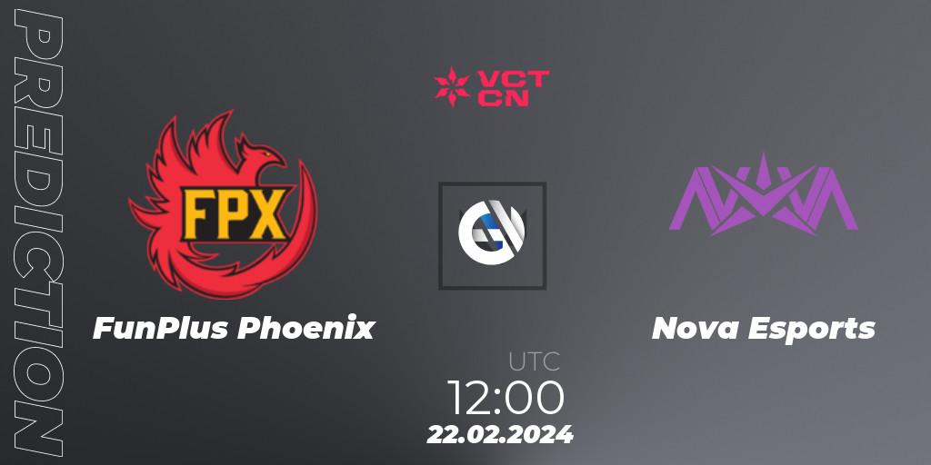 Prognoza FunPlus Phoenix - Nova Esports. 22.02.24, VALORANT, VCT 2024: China Kickoff