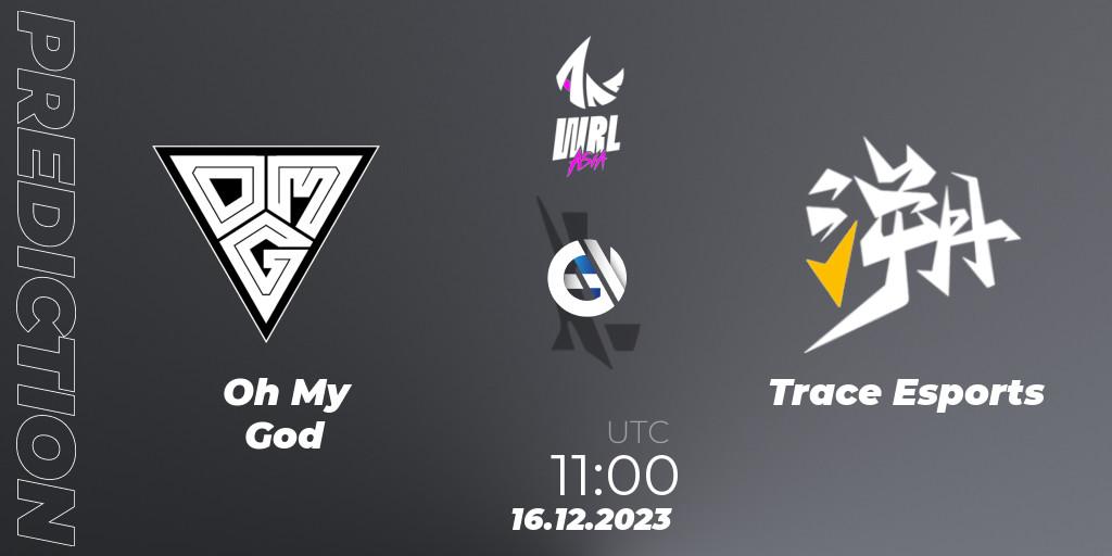 Prognoza Oh My God - Trace Esports. 16.12.2023 at 11:00, Wild Rift, WRL Asia 2023 - Season 2 - Regular Season