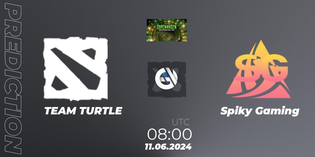 Prognoza TEAM TURTLE - Spiky Gaming. 11.06.2024 at 08:30, Dota 2, The International 2024 - China Closed Qualifier
