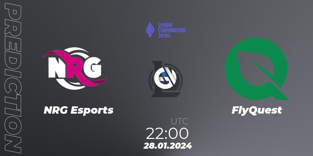 Prognoza NRG Esports - FlyQuest. 28.01.2024 at 22:00, LoL, LCS Spring 2024 - Group Stage