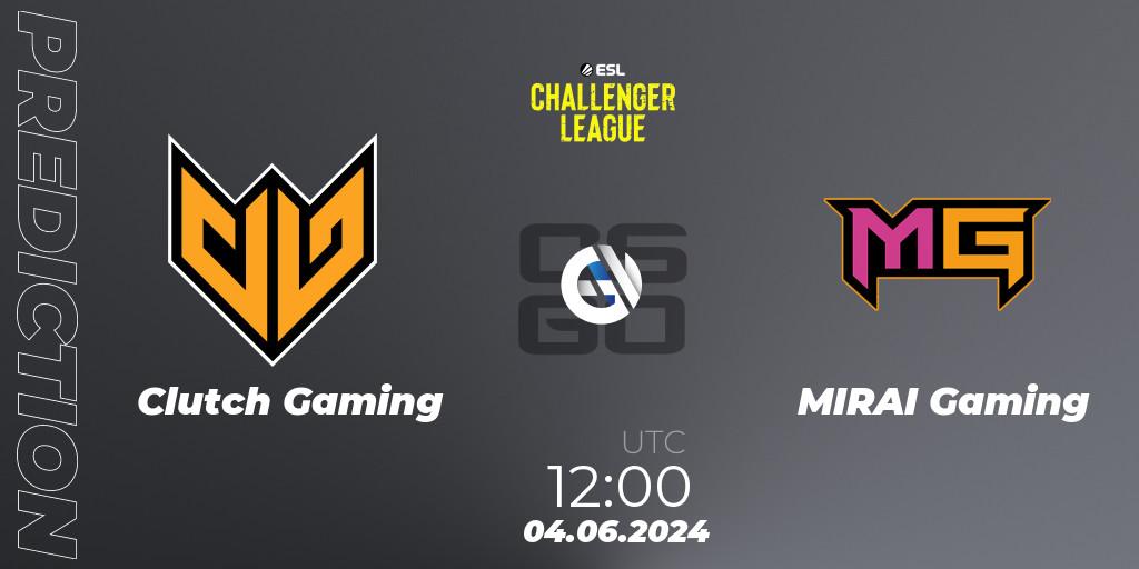 Prognoza Clutch Gaming - MIRAI Gaming. 04.06.2024 at 12:00, Counter-Strike (CS2), ESL Challenger League Season 47: Asia