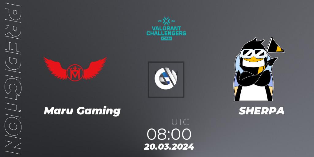 Prognoza Maru Gaming - SHERPA. 20.03.24, VALORANT, VALORANT Challengers Korea 2024: Split 1