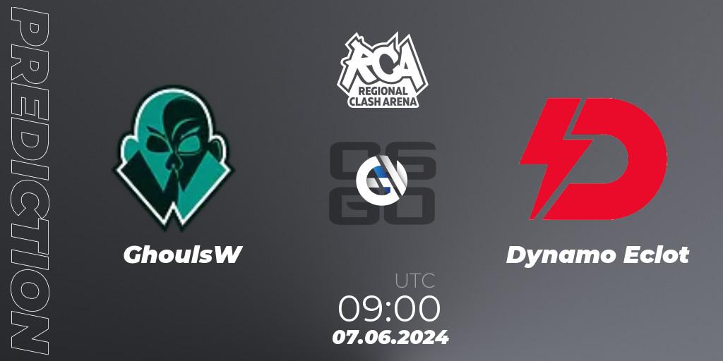 Prognoza GhoulsW - Dynamo Eclot. 07.06.2024 at 09:00, Counter-Strike (CS2), Regional Clash Arena Europe