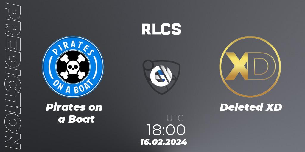 Prognoza Pirates on a Boat - Deleted XD. 16.02.2024 at 18:00, Rocket League, RLCS 2024 - Major 1: North America Open Qualifier 2