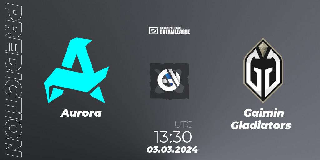 Prognoza Aurora - Gaimin Gladiators. 03.03.24, Dota 2, DreamLeague Season 22