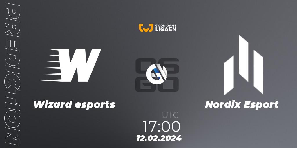 Prognoza Wizard esports - Nordix Esport. 12.02.24, CS2 (CS:GO), Good Game-ligaen Spring 2024