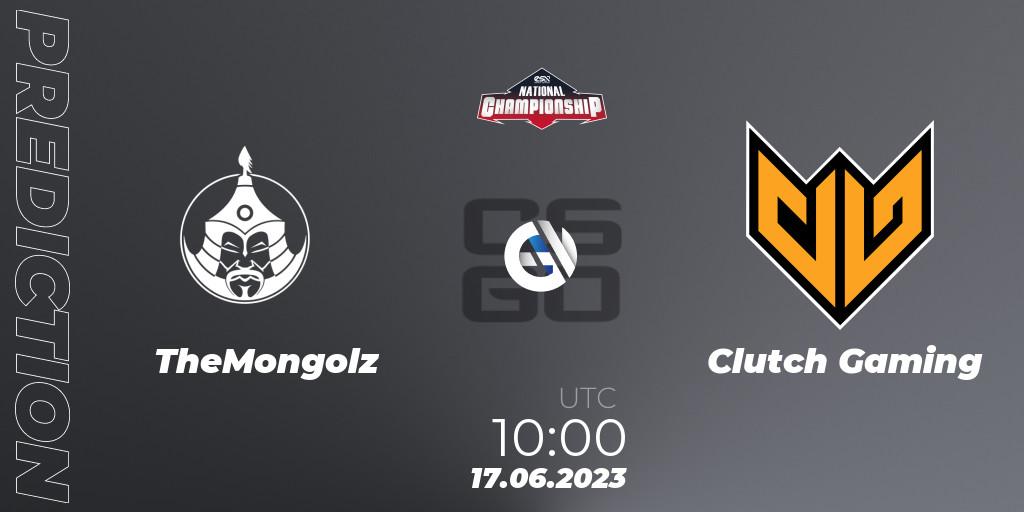 Prognoza TheMongolz - Clutch Gaming. 17.06.2023 at 10:00, Counter-Strike (CS2), ESN National Championship 2023