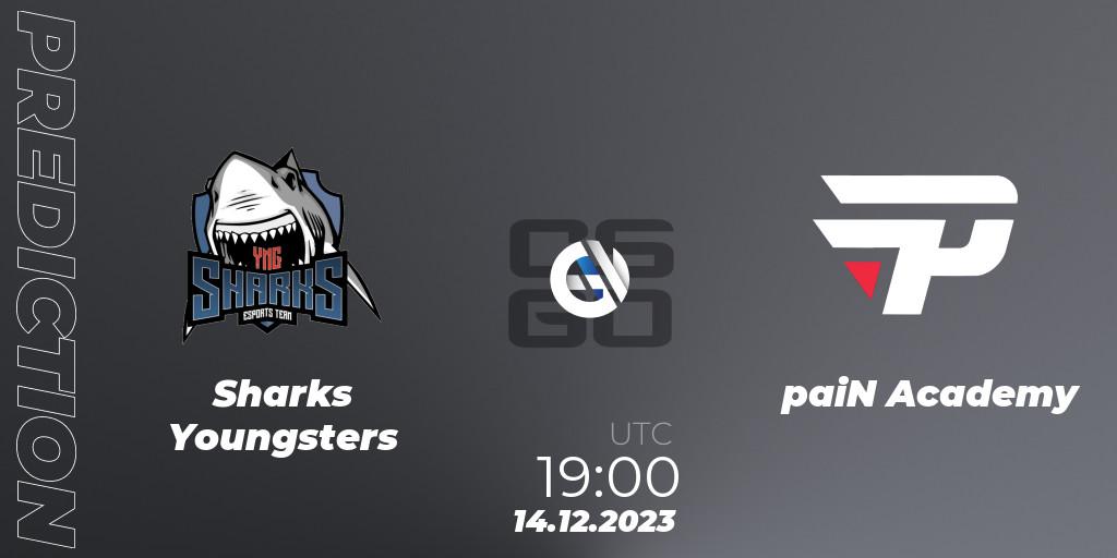 Prognoza Sharks Youngsters - paiN Academy. 14.12.2023 at 19:00, Counter-Strike (CS2), Gamers Club Liga Série A: December 2023