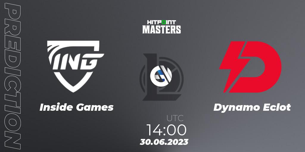 Prognoza Inside Games - Dynamo Eclot. 30.06.2023 at 14:30, LoL, Hitpoint Masters Summer 2023 - Group Stage