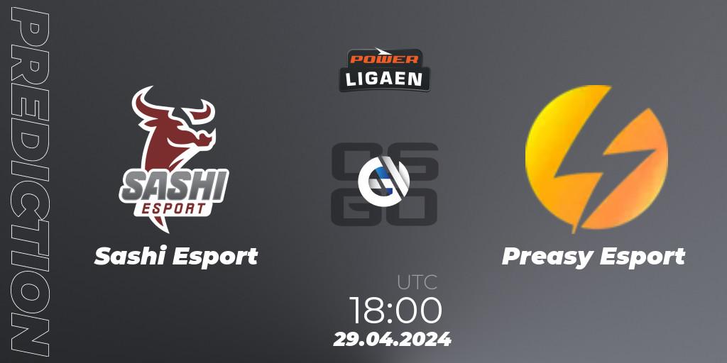 Prognoza Sashi Esport - Preasy Esport. 29.04.2024 at 18:00, Counter-Strike (CS2), Dust2.dk Ligaen Season 26